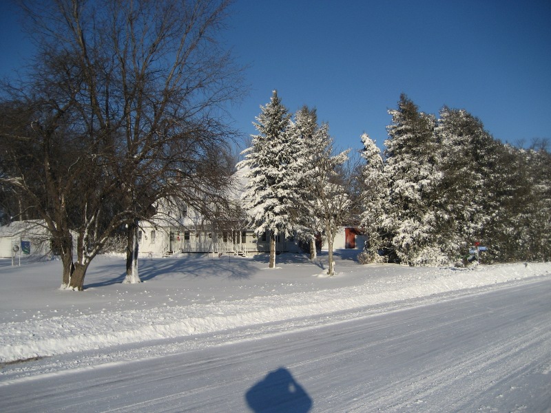 the sun is out again temp 9 below B