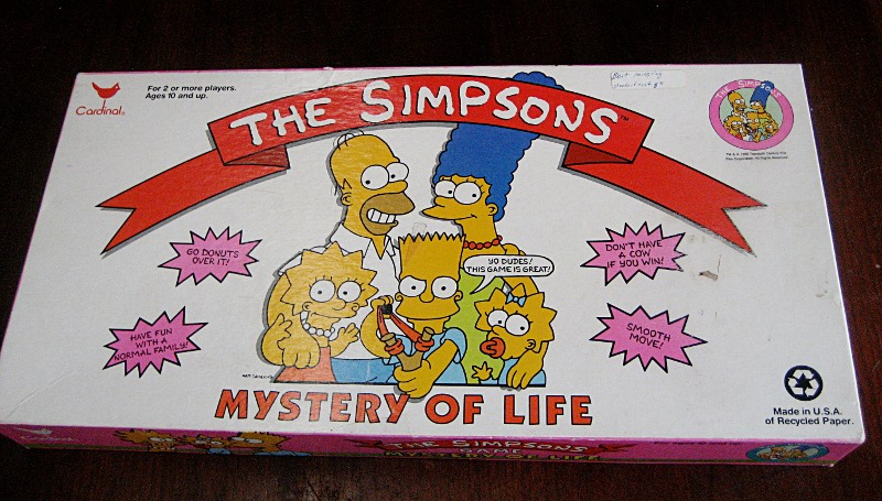 The Simpsons Mystery of Life Board Game 1990 Cardinal 4300 for sale online